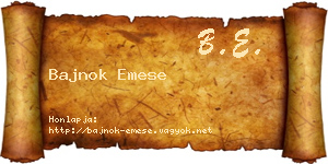 Bajnok Emese névjegykártya